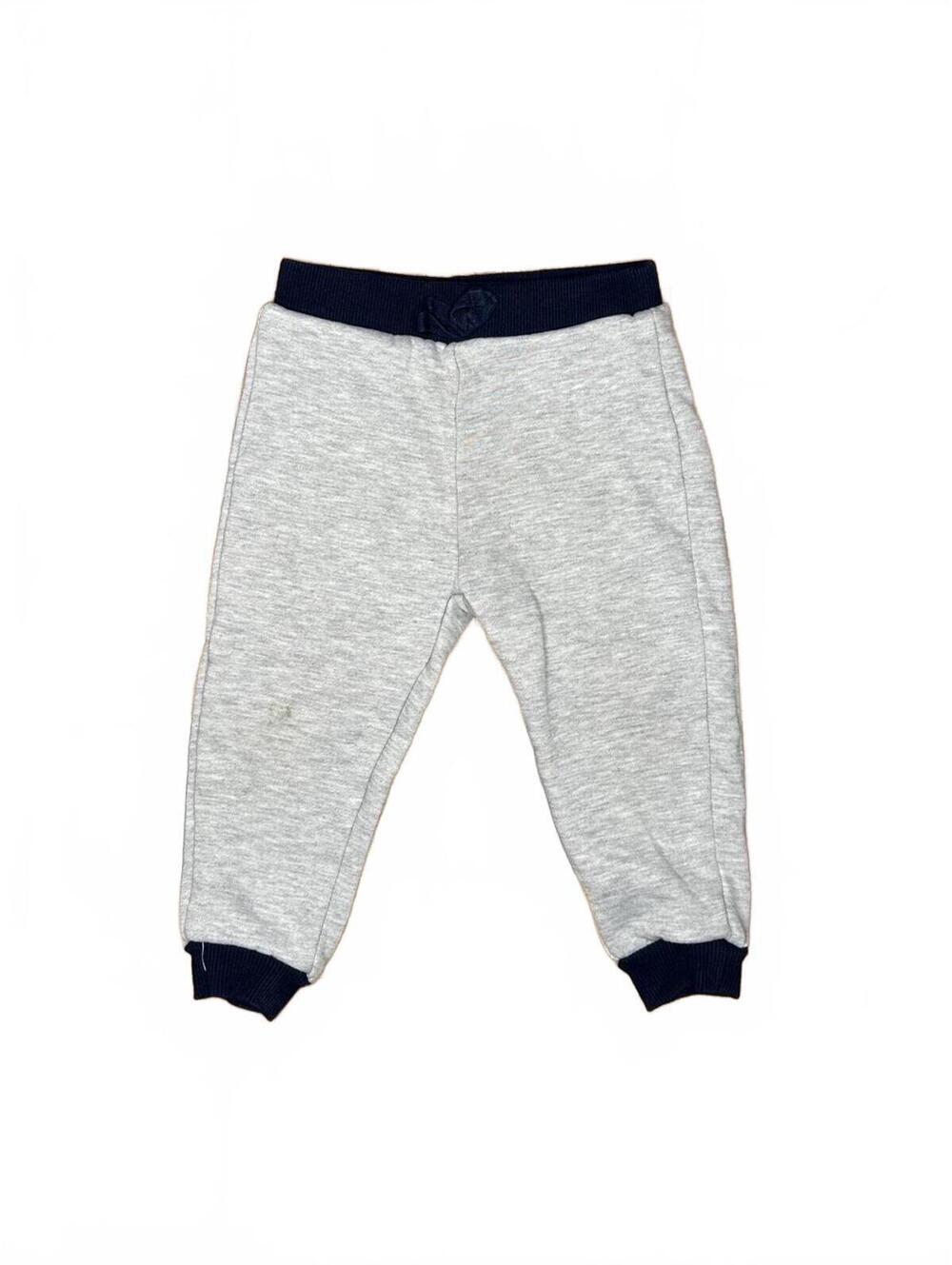 7 For All Mankind Baby Grey Jogger Sweatpants 18M Navy Trim